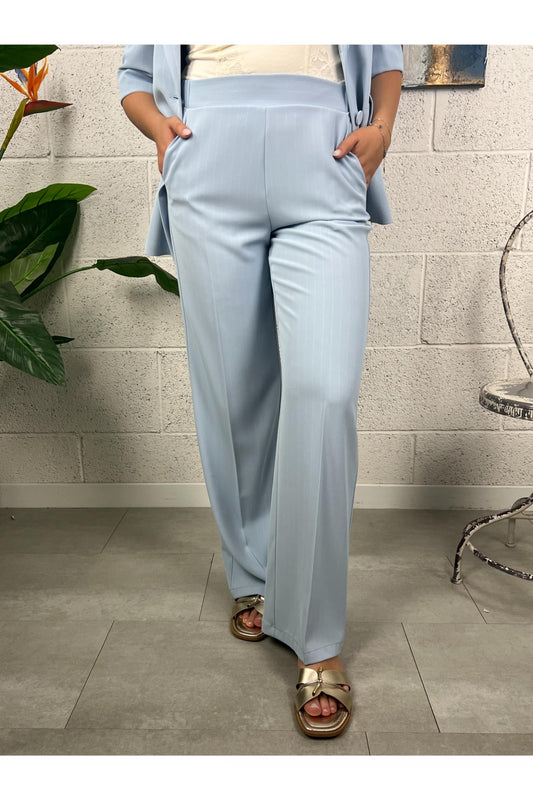 IMPERIAL Pantalone gessato Imperial Cielo