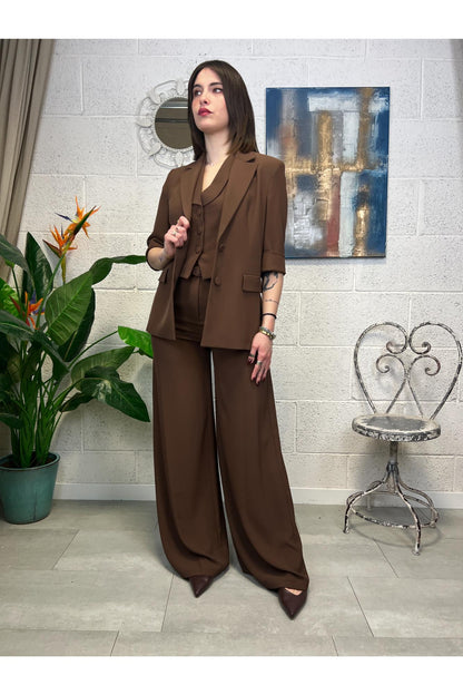 IMPERIAL Pantalone palazzo Imperial Cacao