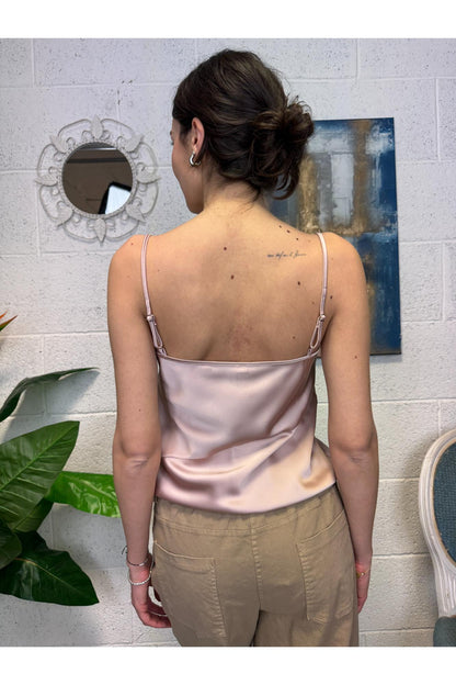 IMPERIAL Canottiera con risvolto Imperial Cipria