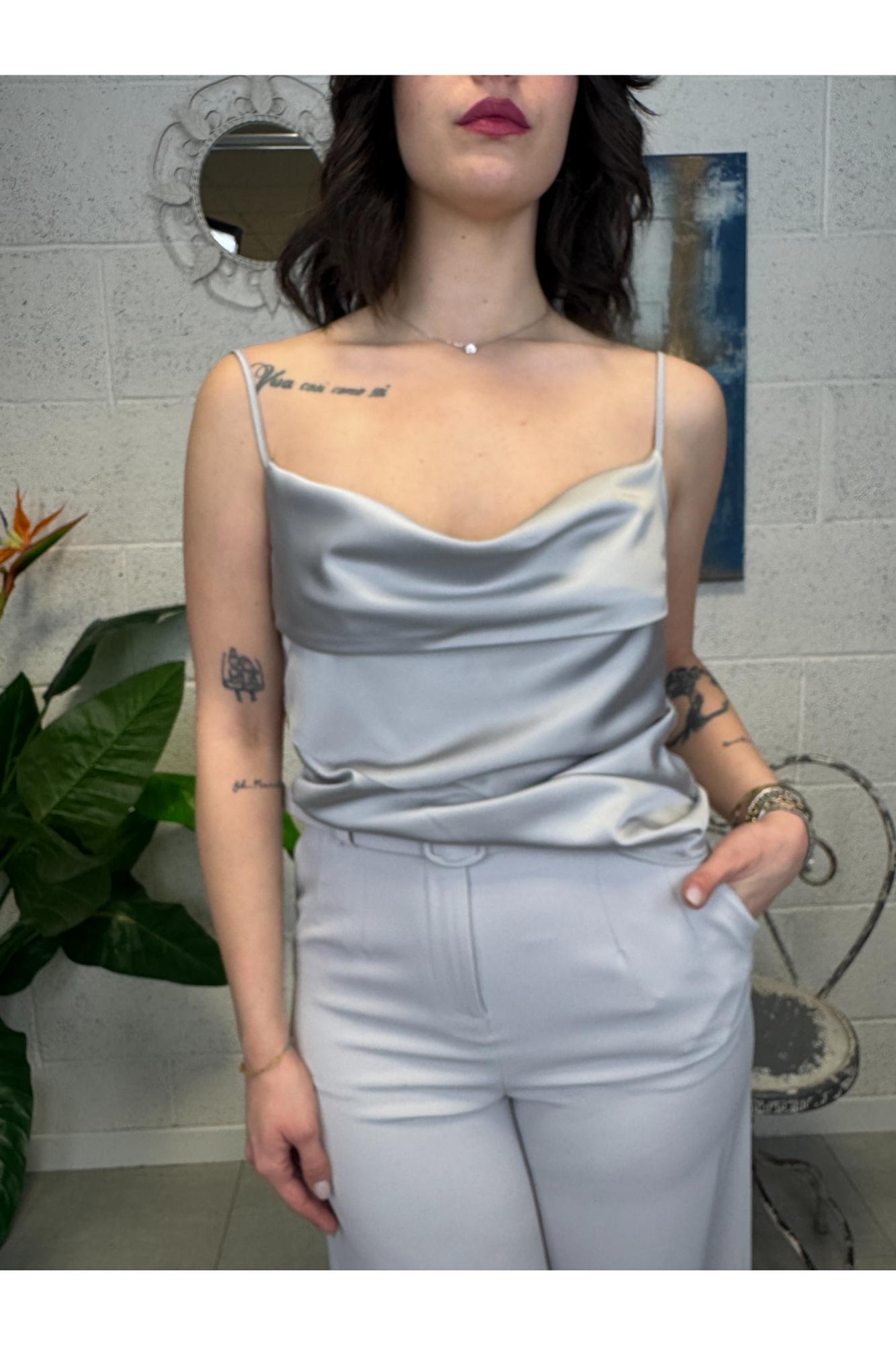 IMPERIAL Canottiera con risvolto Imperial Perla