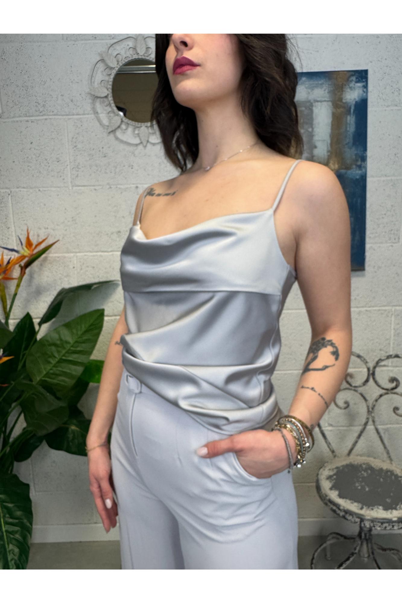 IMPERIAL Canottiera con risvolto Imperial Perla