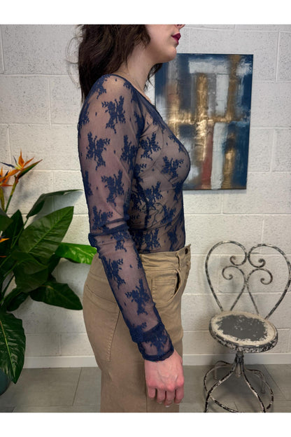 IMPERIAL Maglia in pizzo Imperial Blu
