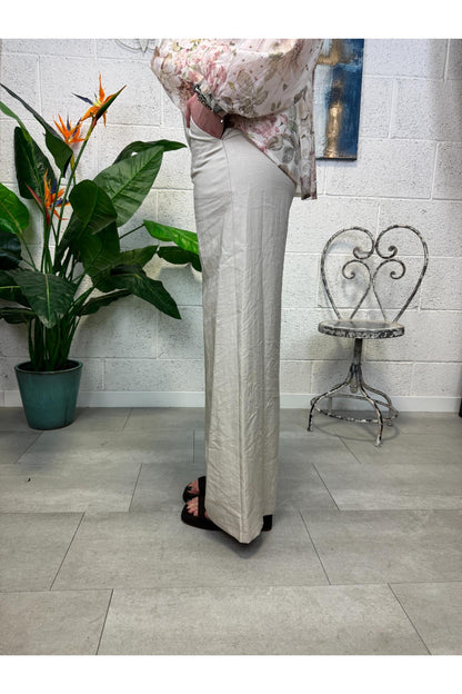 LE STREGHE Pantalone palazzo Le streghe Avorio