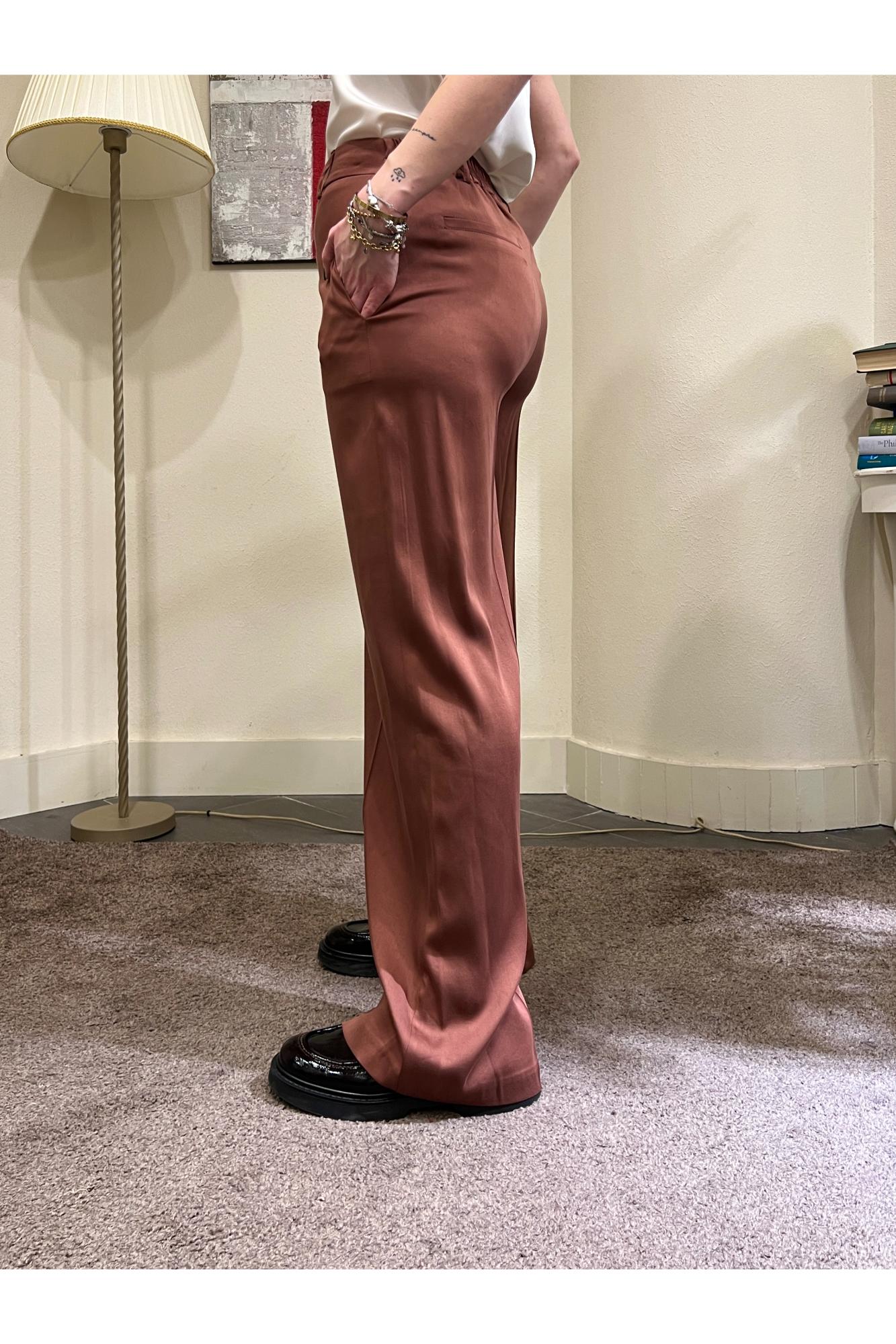LE STREGHE Pantalone vita alta Le streghe Terracotta