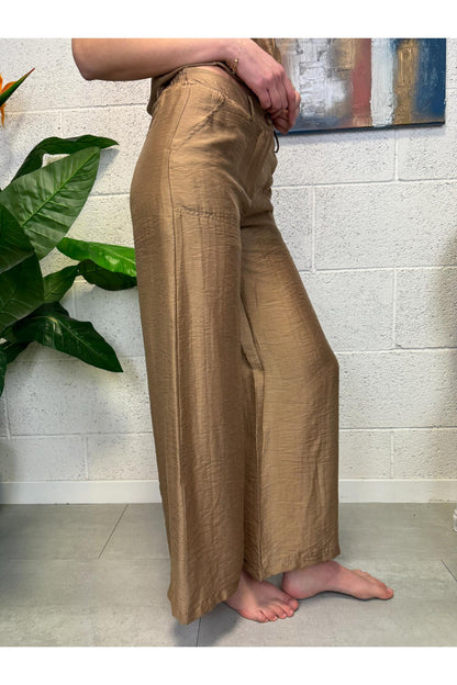 LE STREGHE Pantalone palazzo le streghe Beige