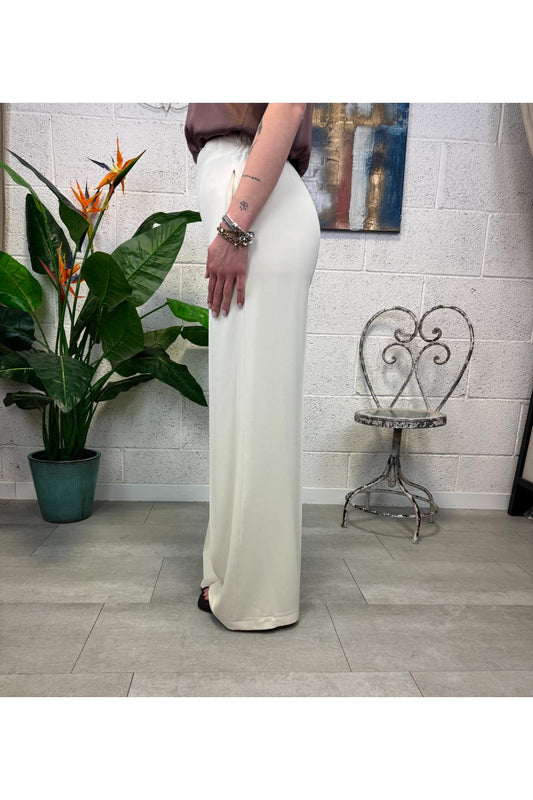 LE STREGHE Pantalone palazzo Le streghe Latte