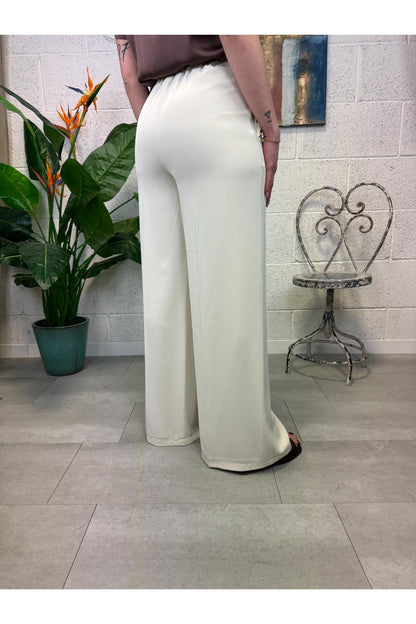 LE STREGHE Pantalone palazzo Le streghe Latte