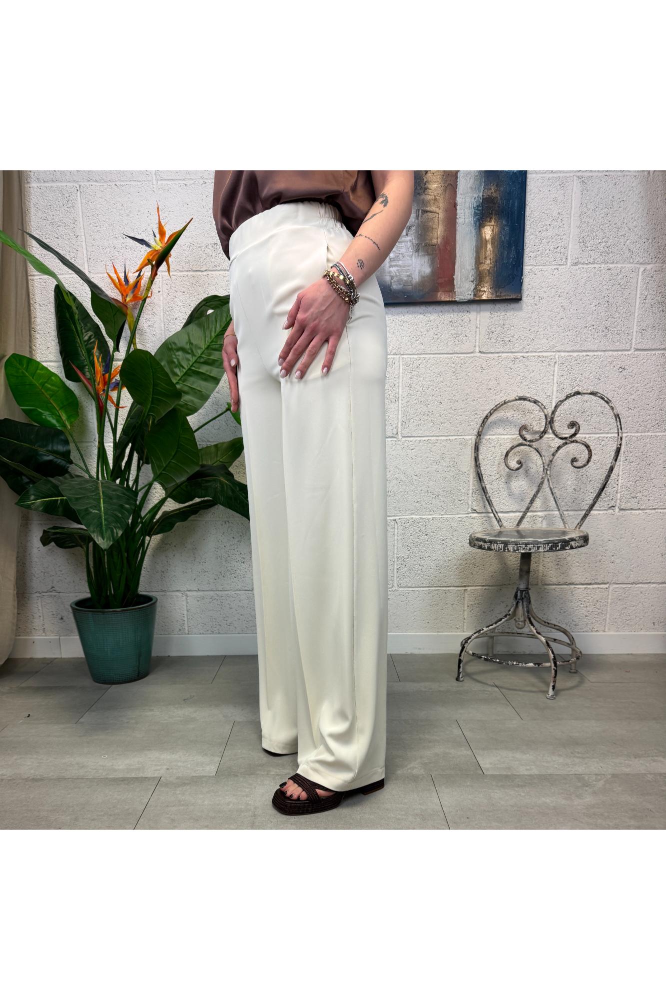 LE STREGHE Pantalone palazzo Le streghe Latte