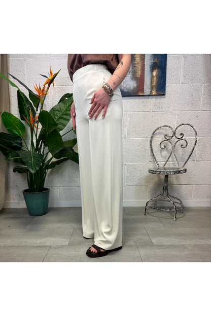 LE STREGHE Pantalone palazzo Le streghe Latte