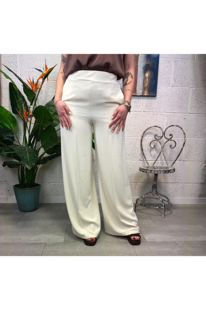 LE STREGHE Pantalone palazzo Le streghe Latte