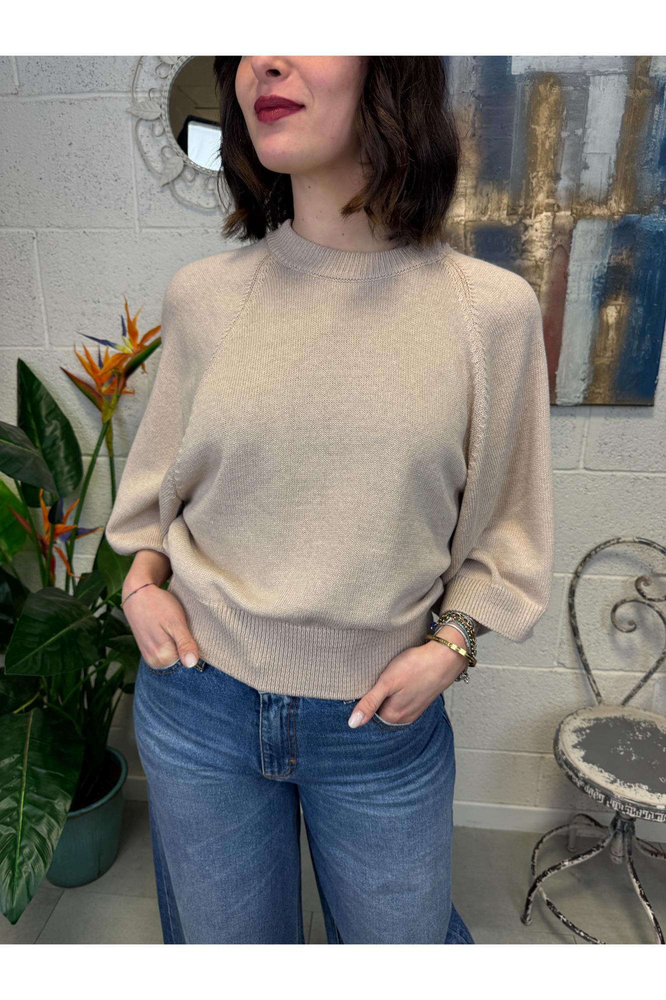 METOO Maglia manica 3/4 Metoo Sabbia