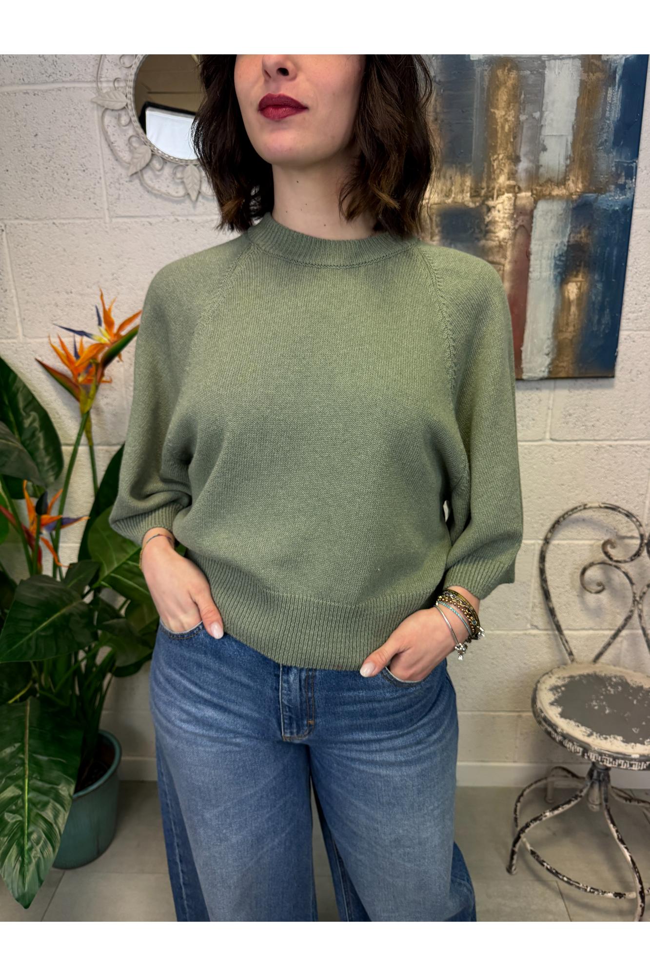 METOO Maglia manica 3/4 Metoo Verde