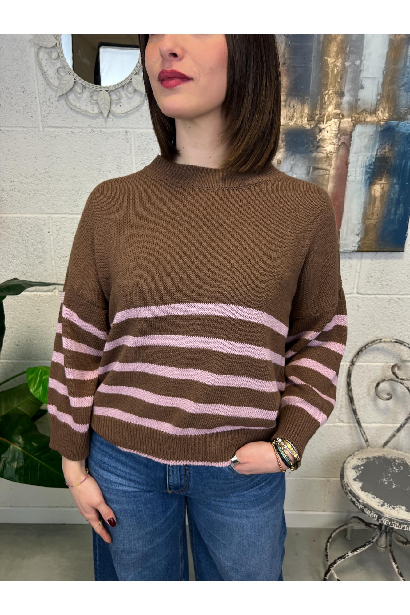 METOO Maglia rigata Metoo Moro