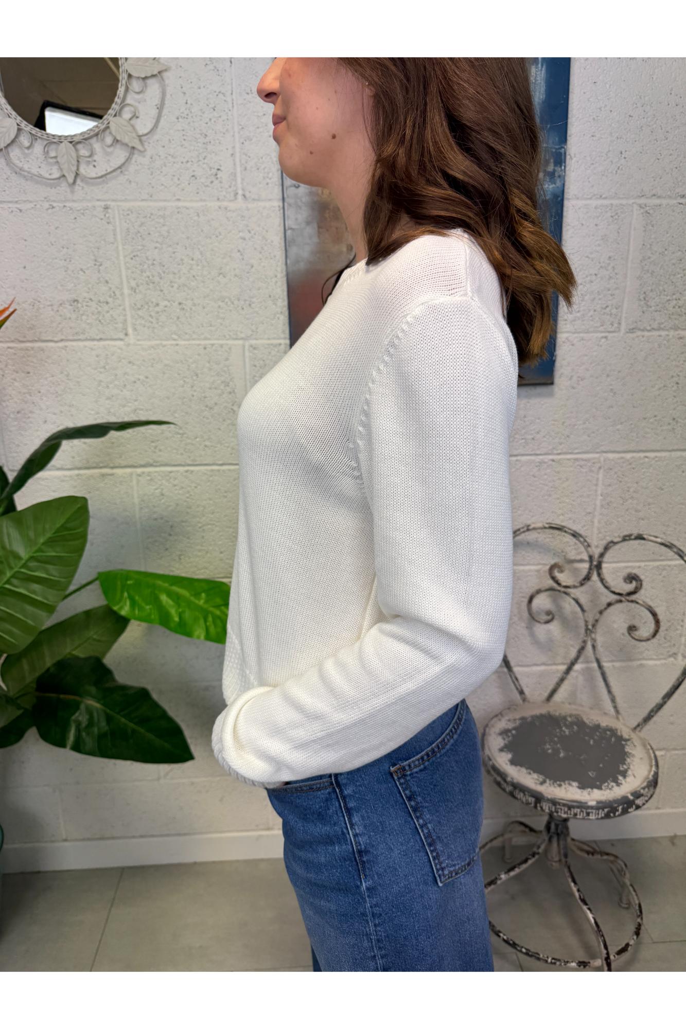 METOO maglione base Metoo Bianco