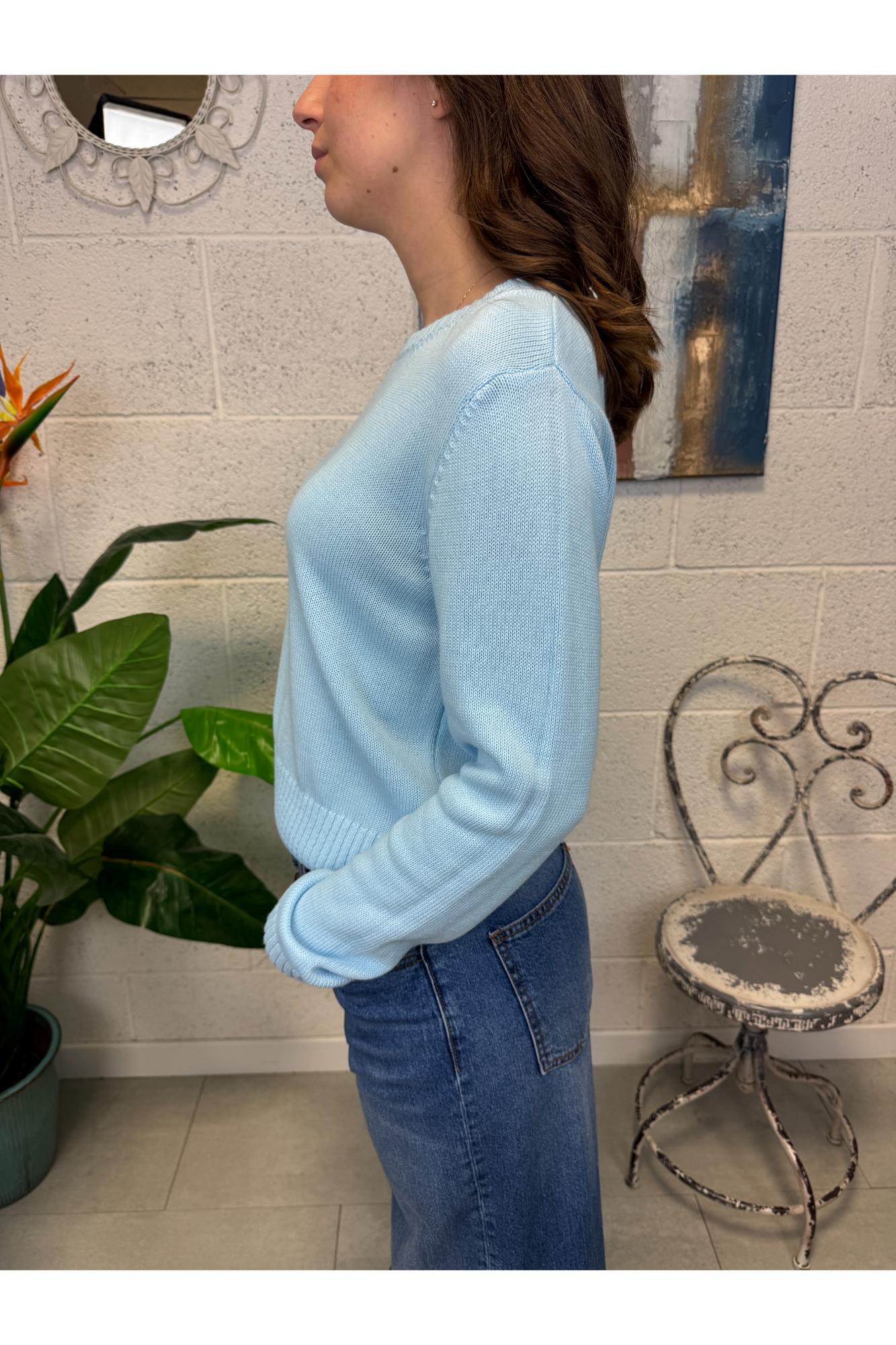 METOO maglione base Metoo Celeste