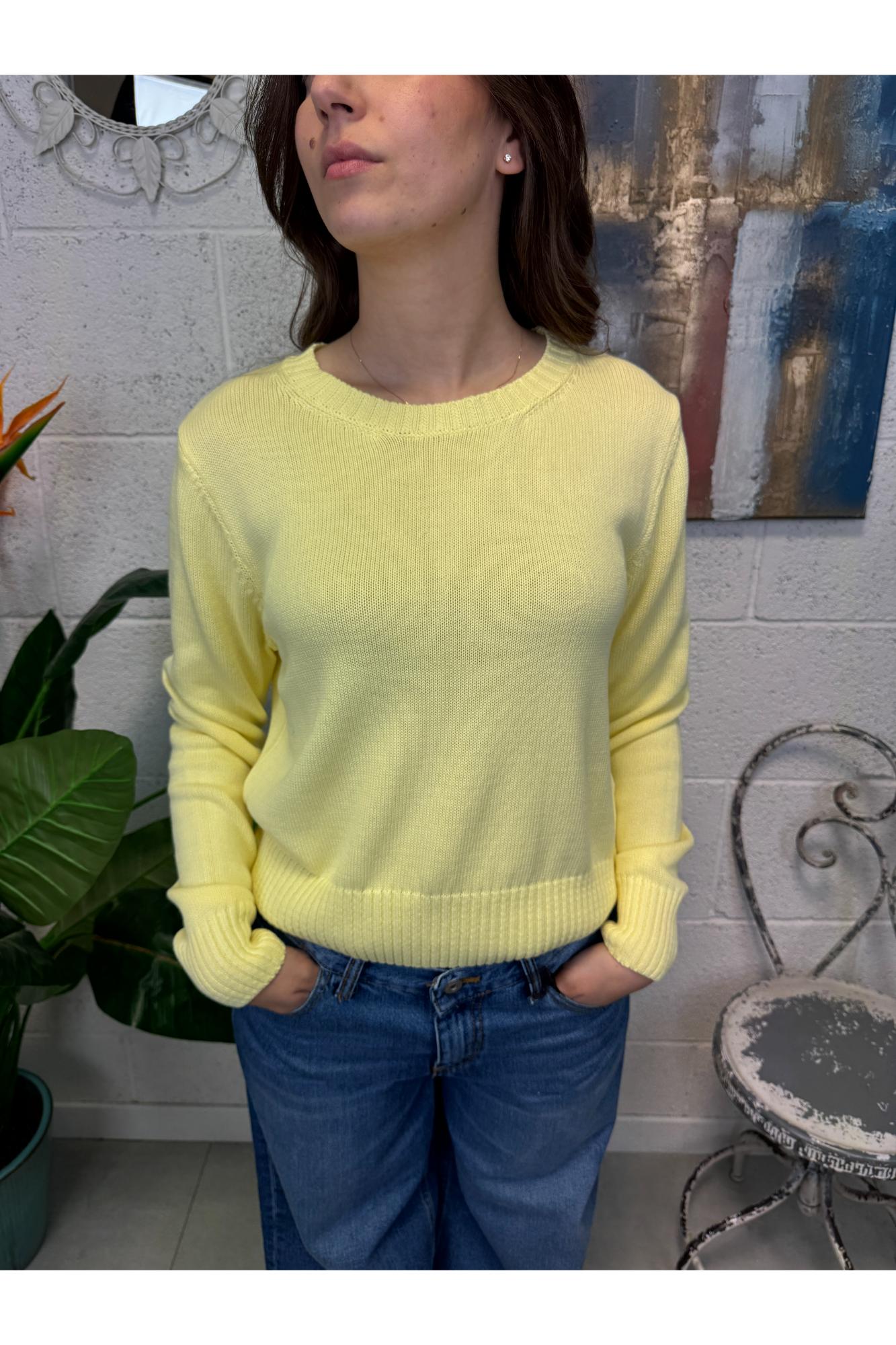 METOO maglione base Metoo Giallo