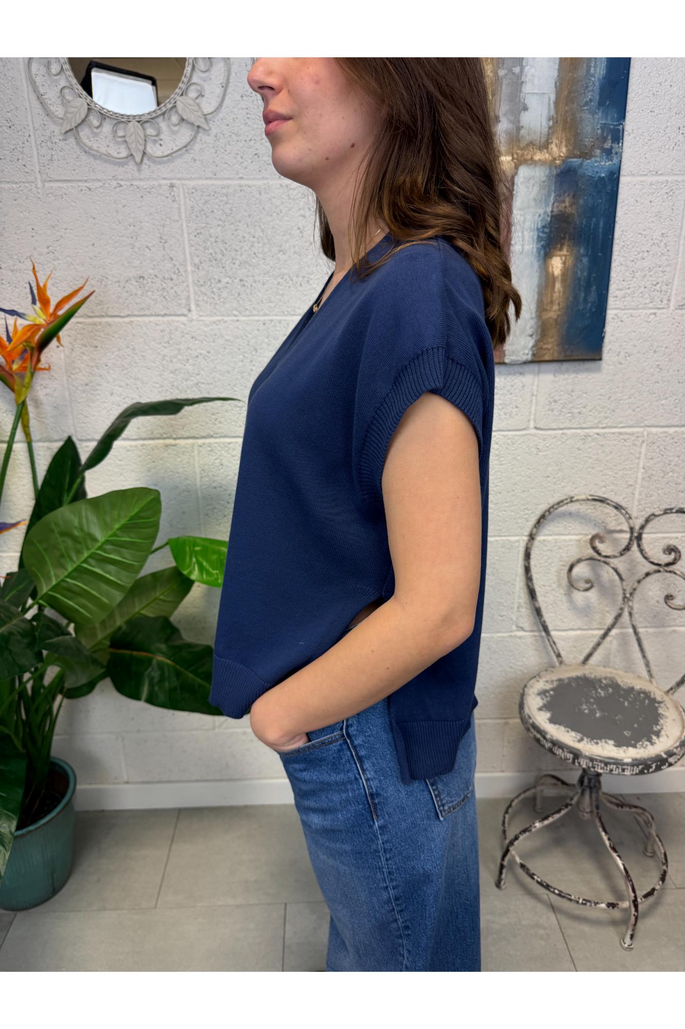 METOO Gilet con spacchetti Metoo Blu