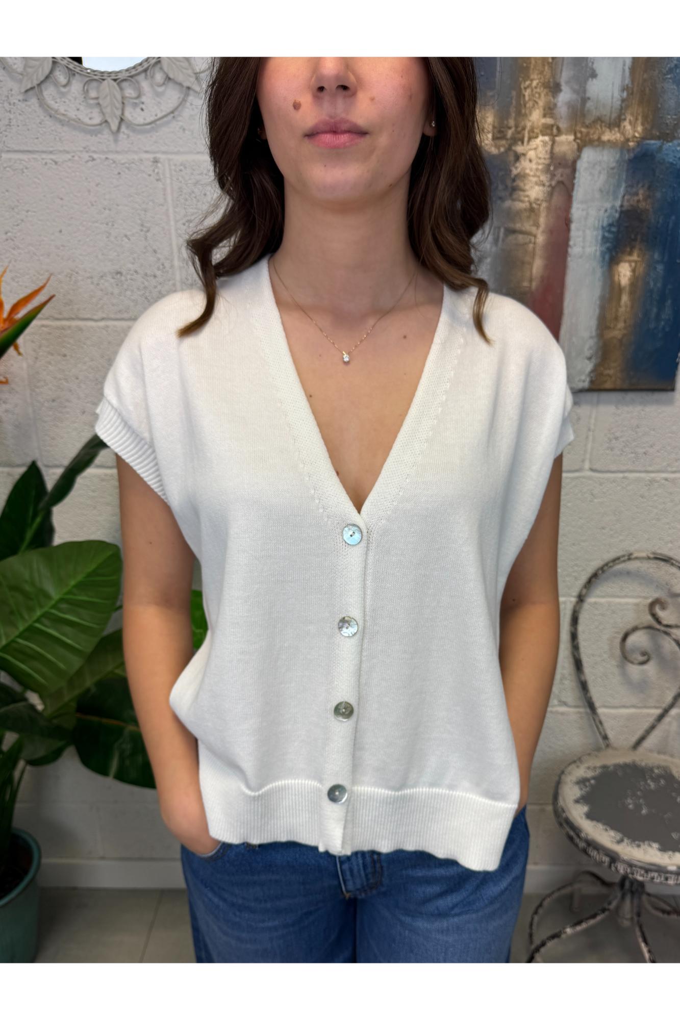 METOO Gilet con spacchetti Metoo Burro