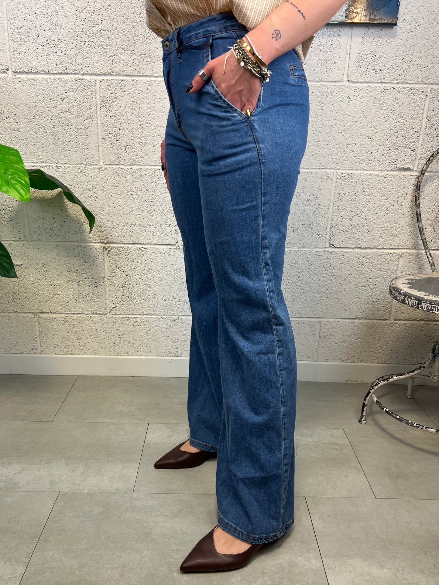 METOO Camicia ricamata Metoo Blu