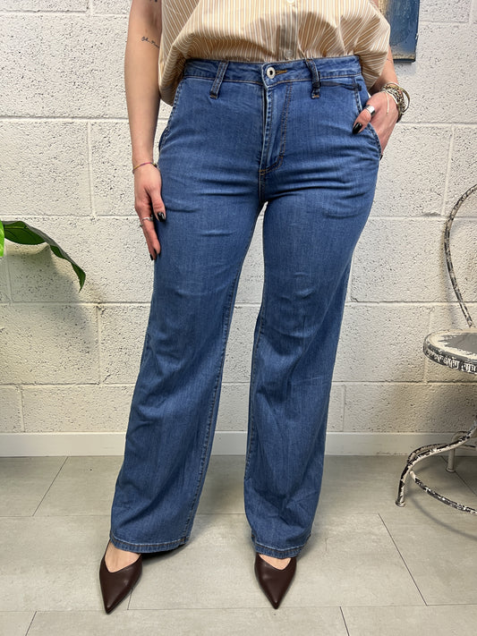 METOO Camicia ricamata Metoo Blu