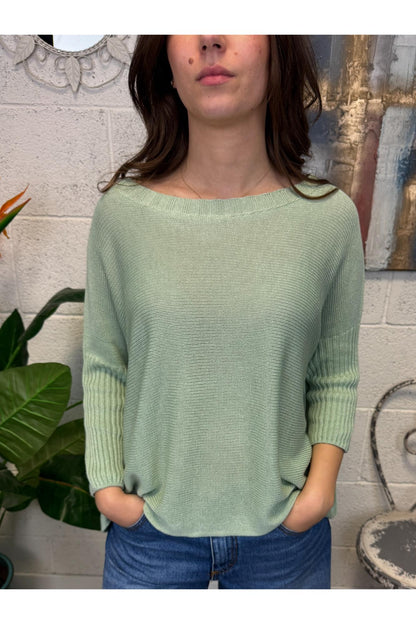 METOO Maglia con polsino Verde