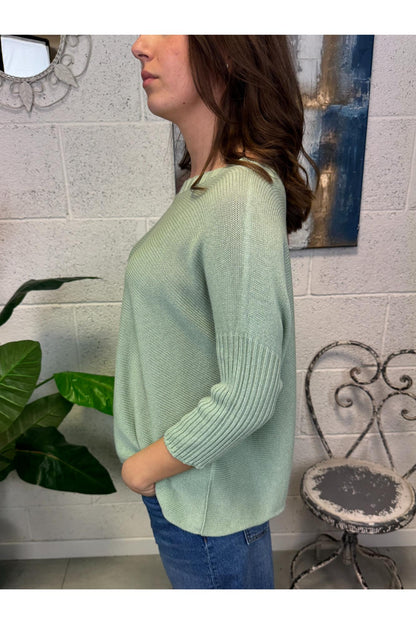 METOO Maglia con polsino Verde