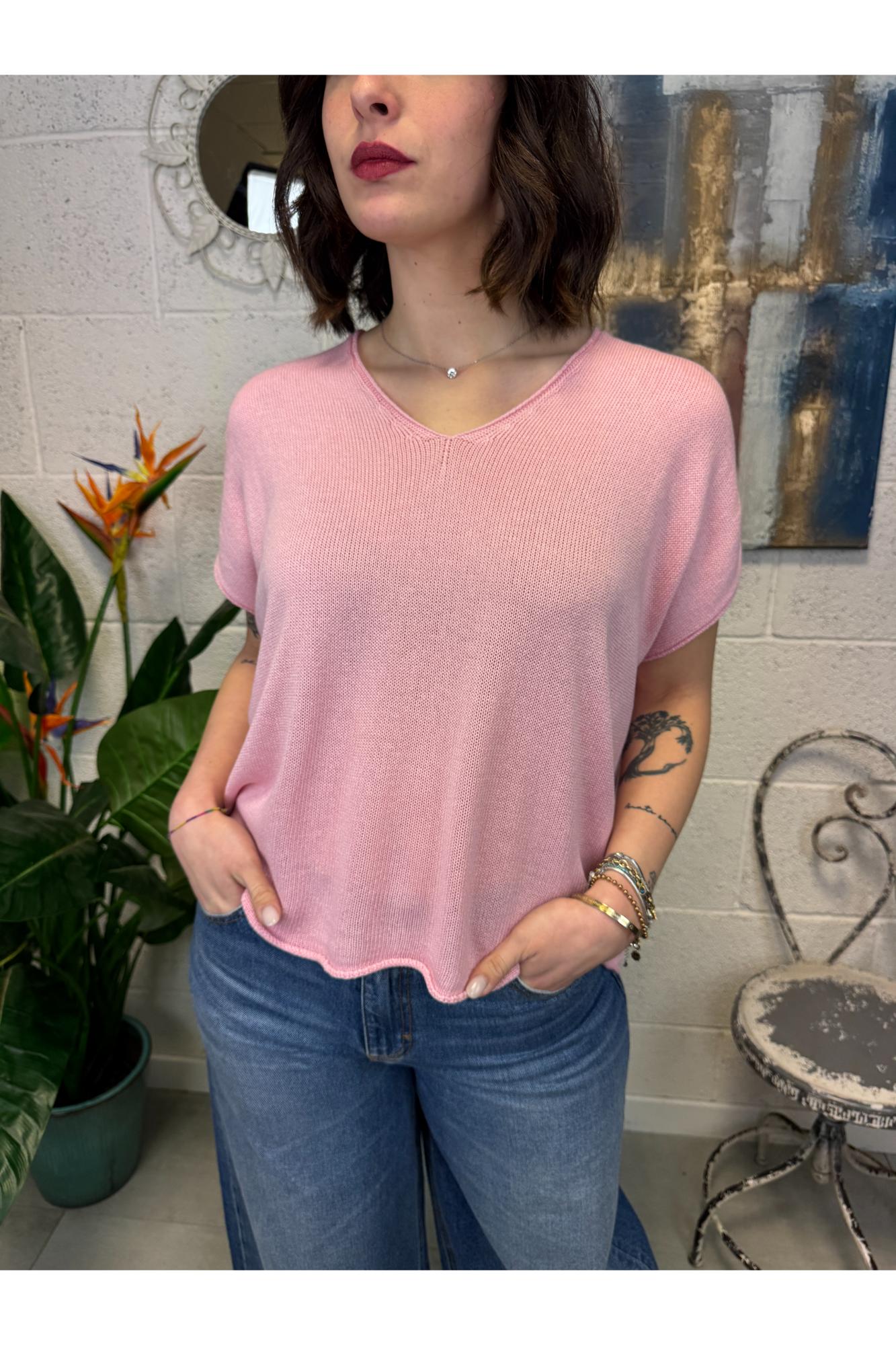 METOO Gilet over Metoo Rosa