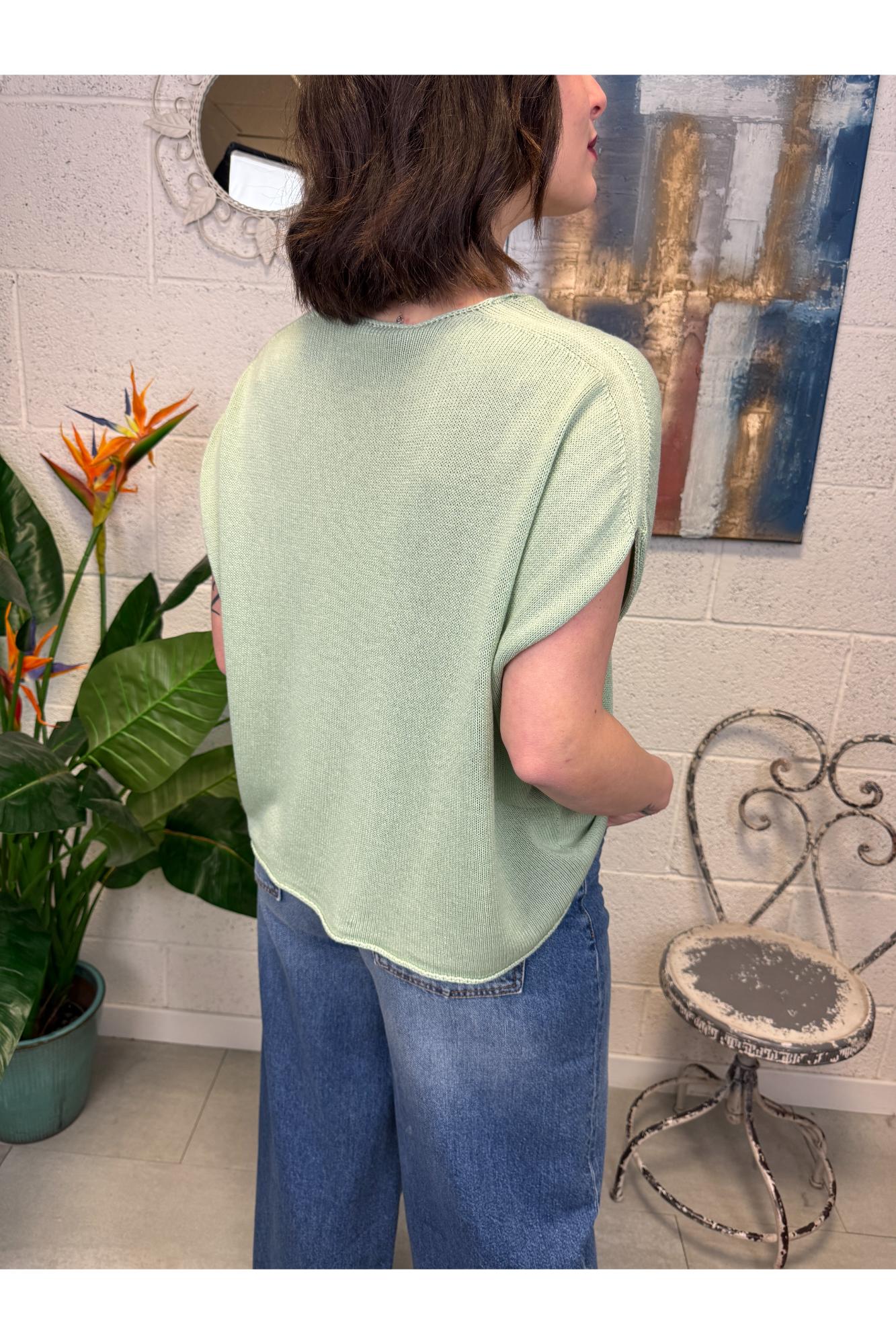 METOO Gilet over Metoo Verde