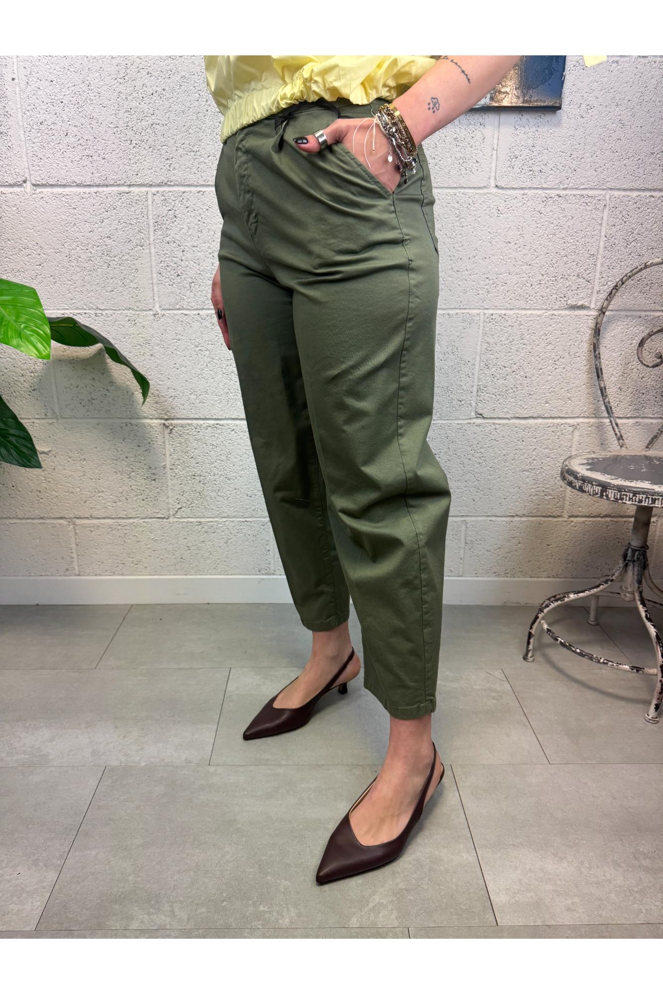 METOO Pantalone baloon di cotone Metoo Verde