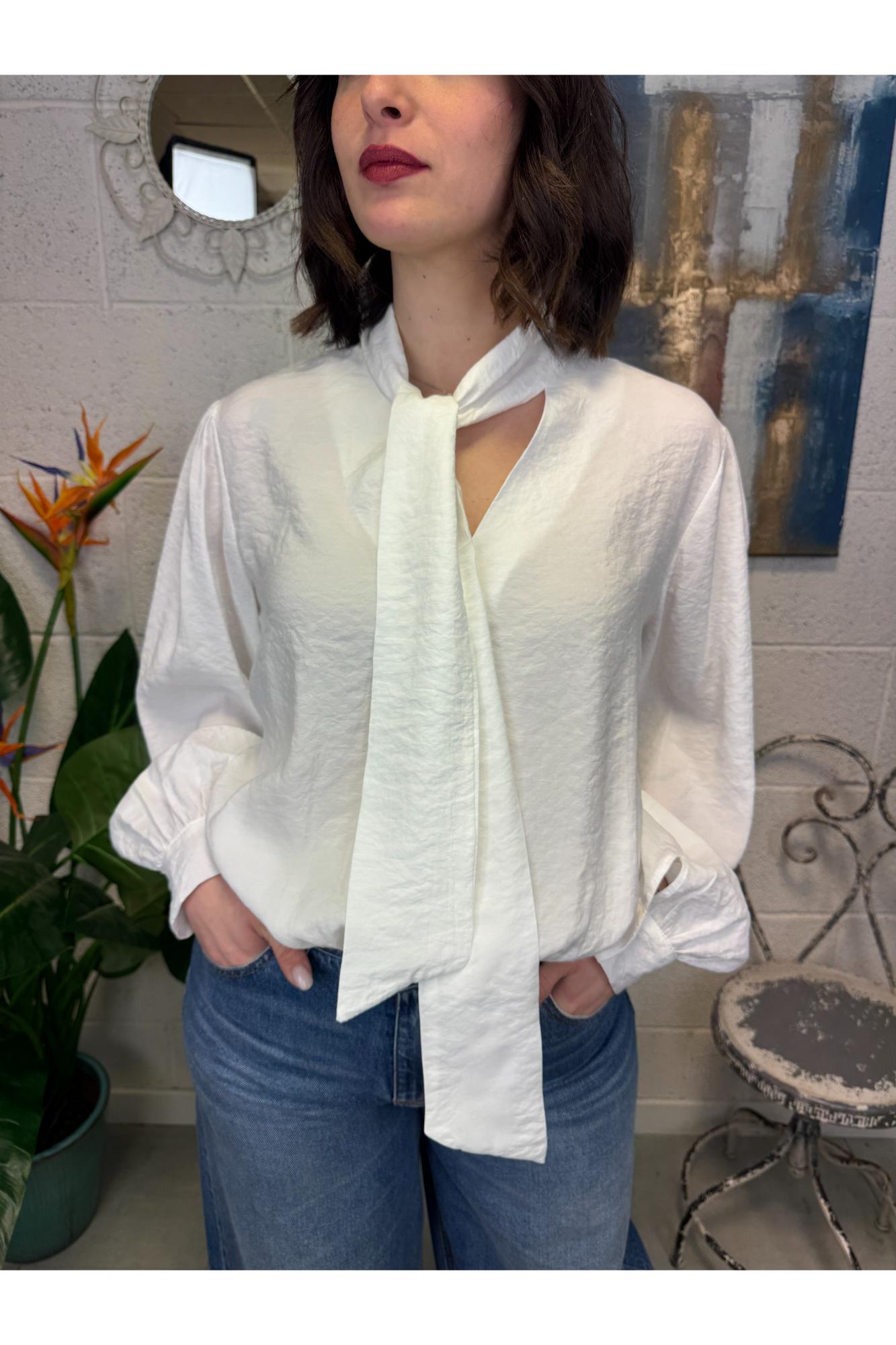 METOO Camicia con fiocco Metoo Bianco