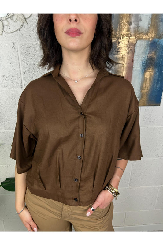METOO Camicia corta tagliata dritta Metoo