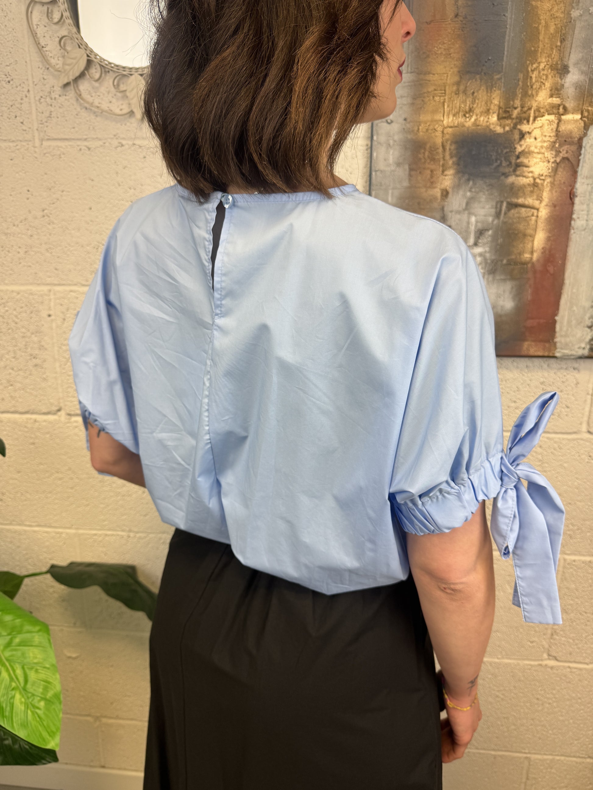 METOO Camicia ricamata Metoo Blu