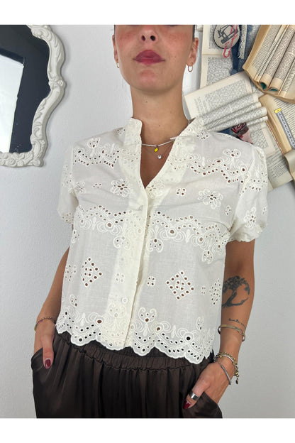 METOO Camicia sangallo Metoo Crema