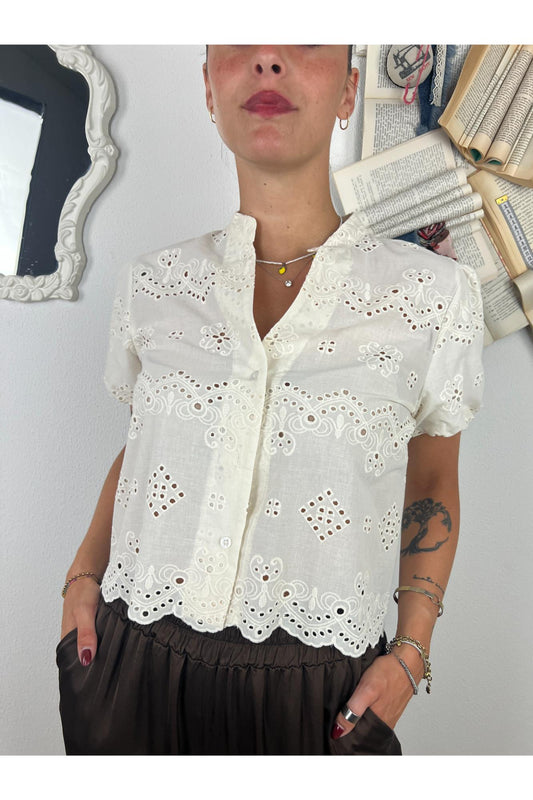 METOO Camicia sangallo Metoo Crema