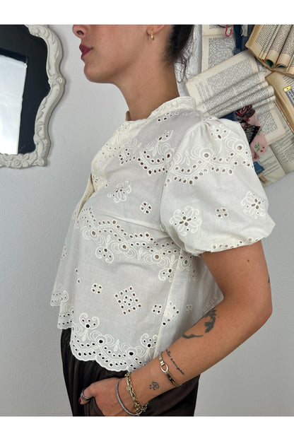 METOO Camicia sangallo Metoo Crema