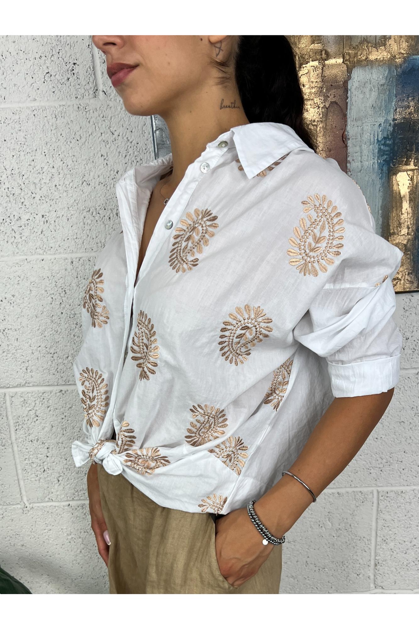 METOO Camicia con ricami Metoo Burro