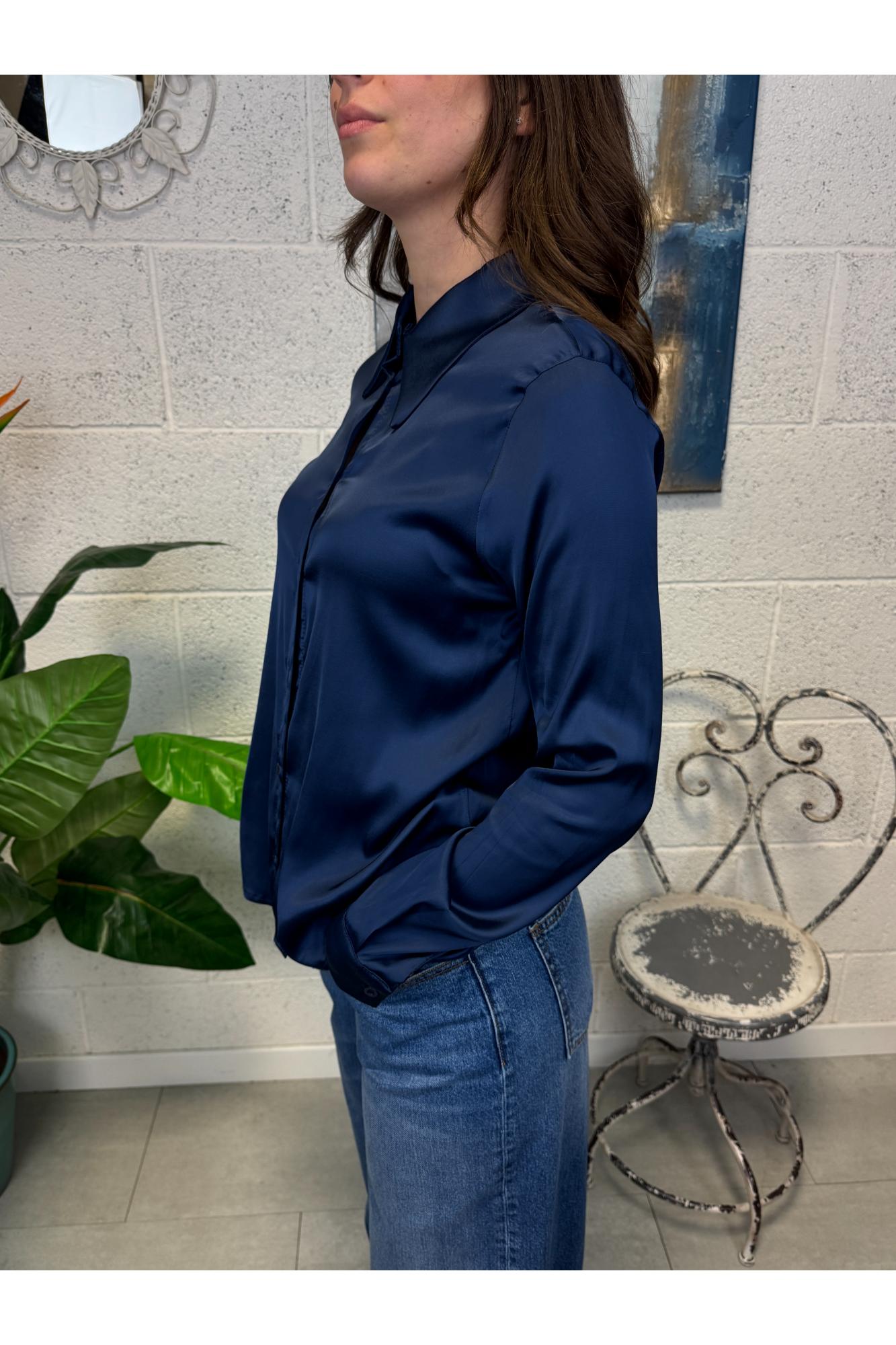 METOO Camicia viscosa Blu