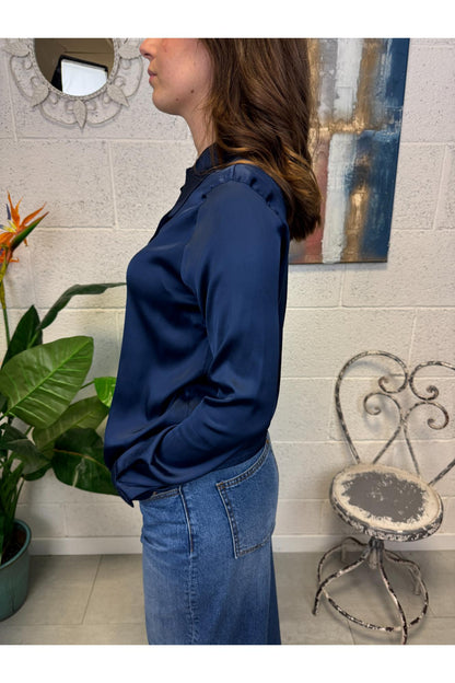 METOO Camicia viscosa Blu