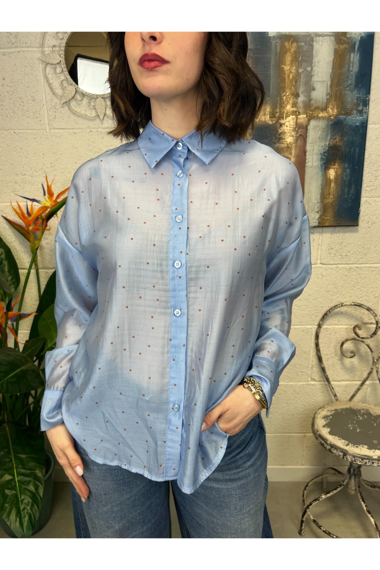 METOO Camicia pois Metoo Celeste