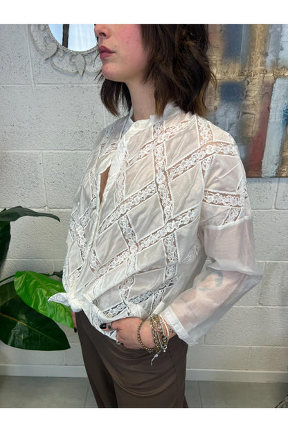 METOO Camicia con intarsi Metoo Bianco