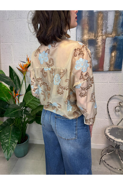 METOO Camicia con ricamo Metoo Sabbia