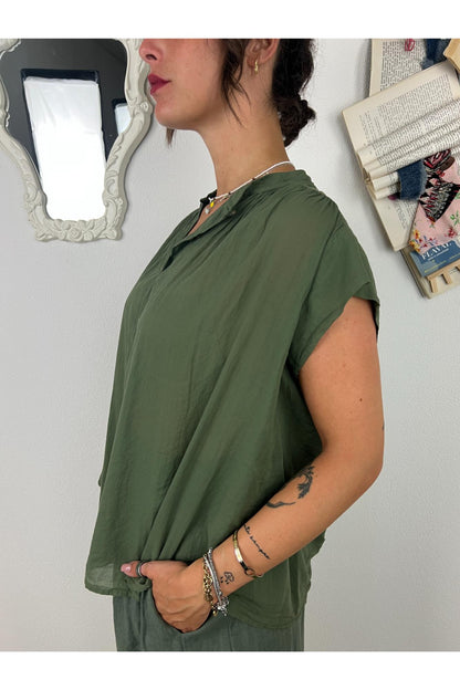 METOO Camicia smanicata Metoo Verde