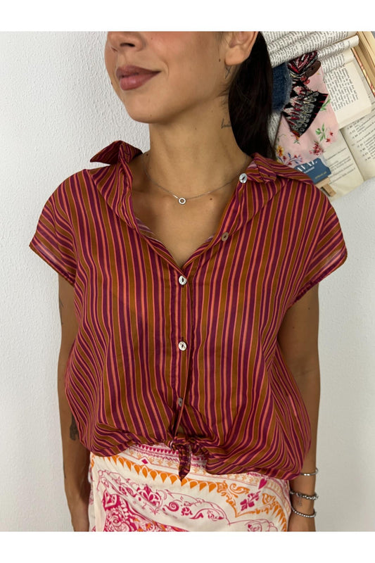 METOO Camicia rigata Metoo Vino