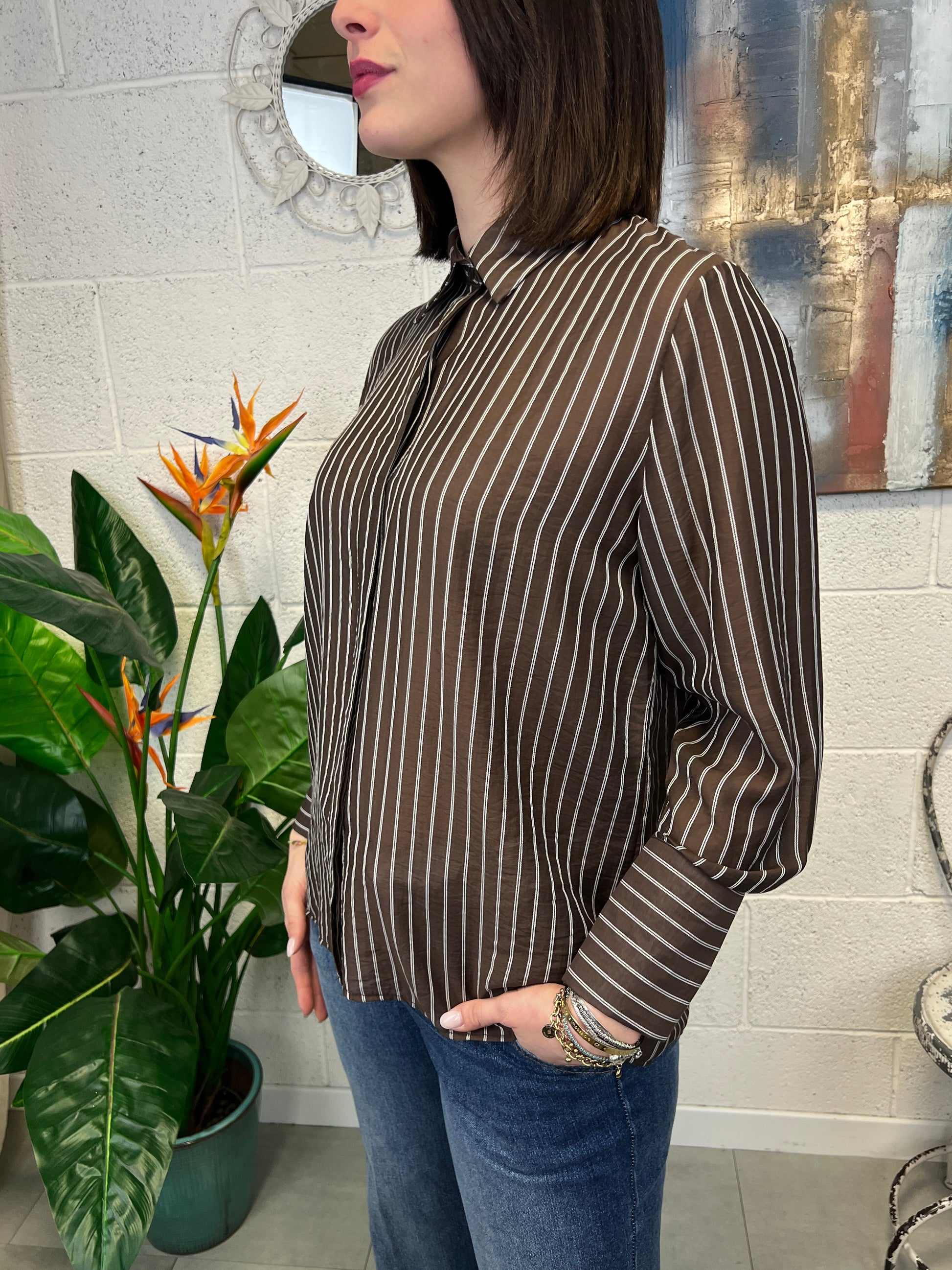 METOO Camicia rigata Metoo Moro