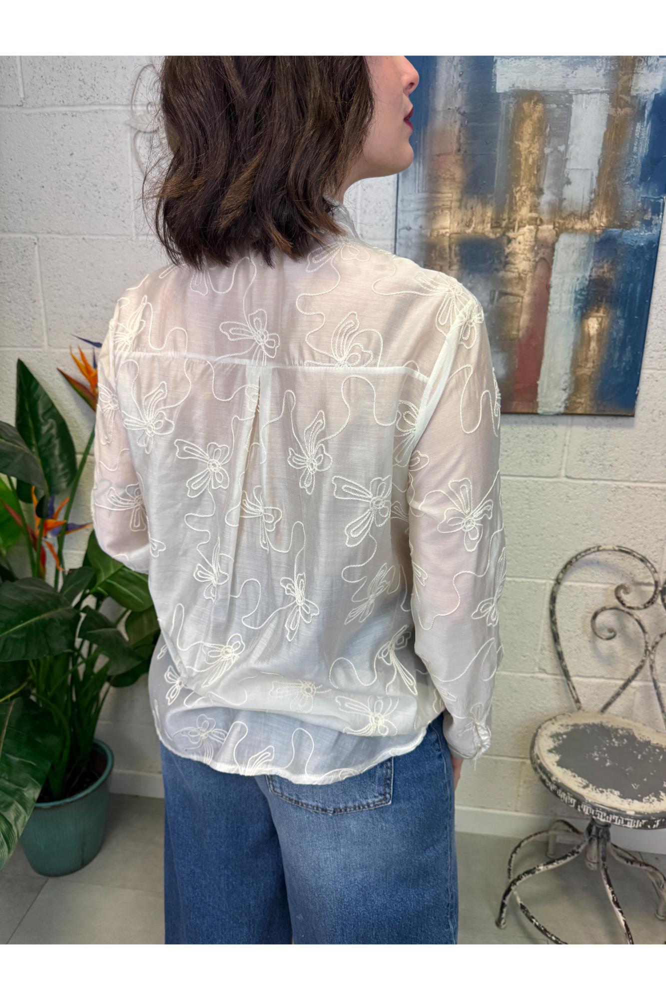 METOO Camicia ricamata Metoo Burro