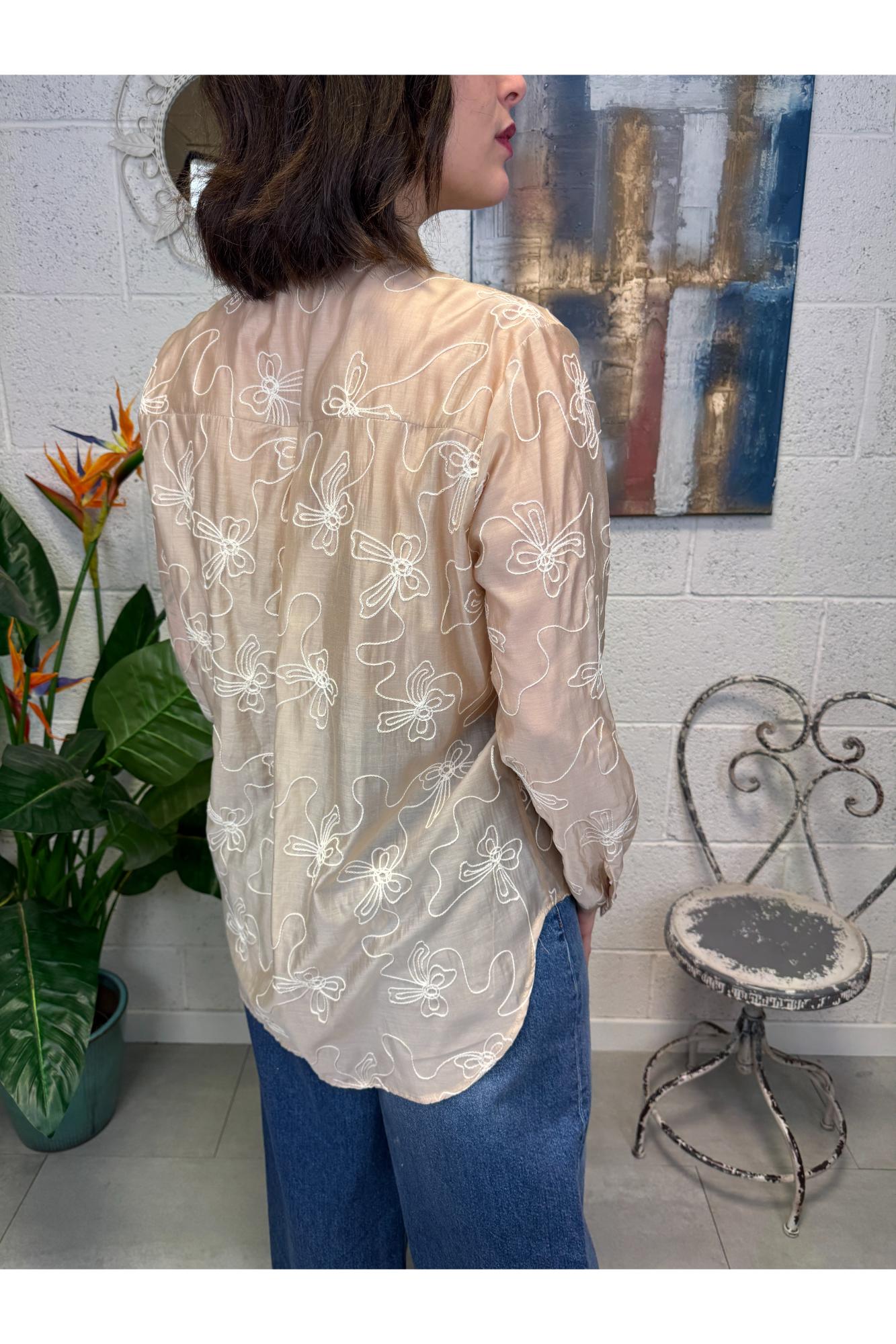 METOO Camicia ricamata Metoo Sabbia