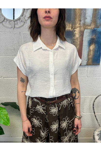 METOO Camicia ricamata Metoo Blu