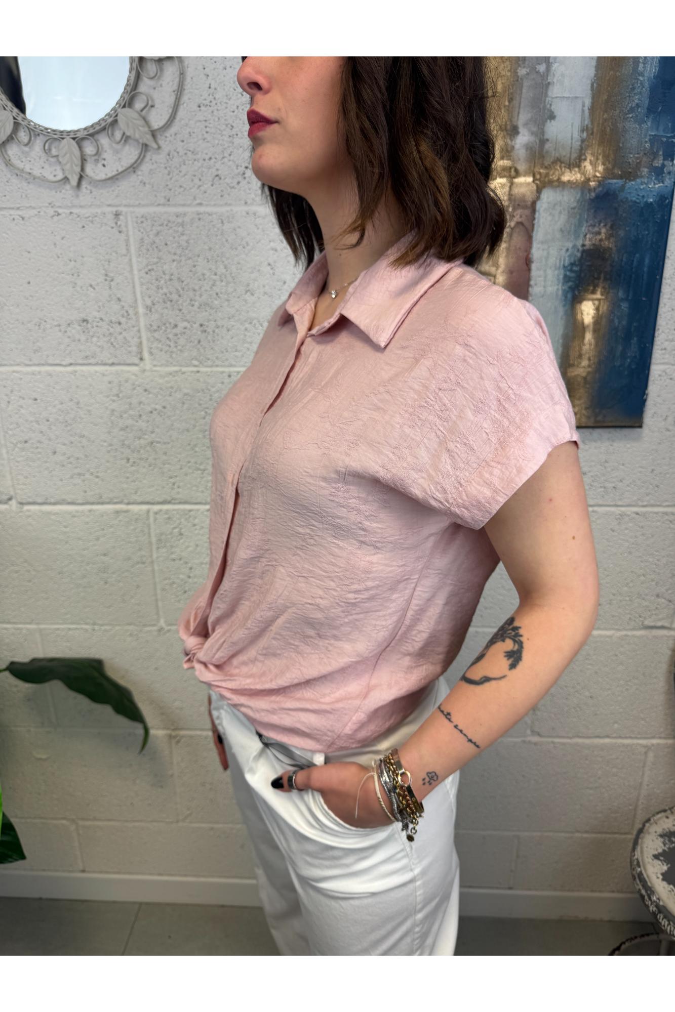 METOO Camicia goffrata Metoo Rosa