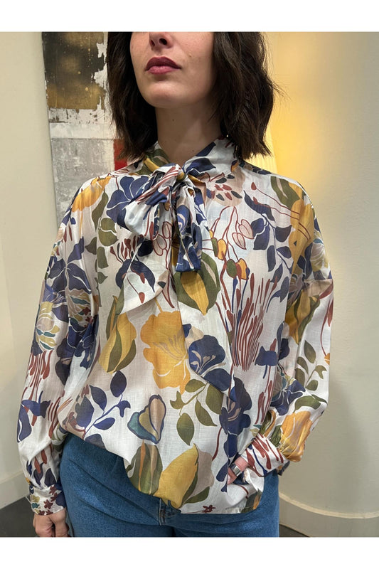 METOO Blusa fiorata Metoo Burro