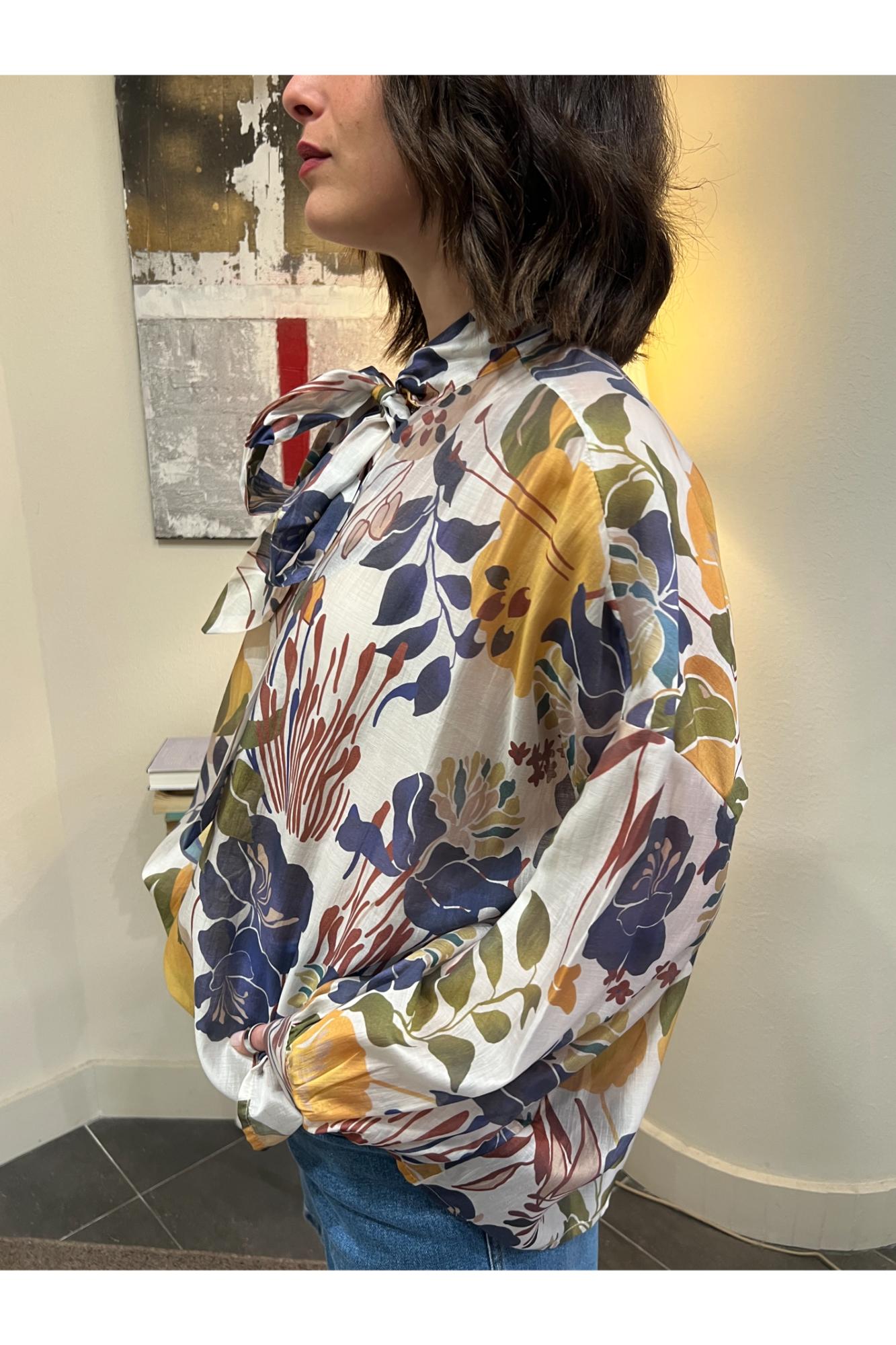 METOO Blusa fiorata Metoo Burro